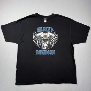 Harley-Davidson T-Shirt Mens XL Black Crossroads Wilkesboro NC Biker Graphic Tee